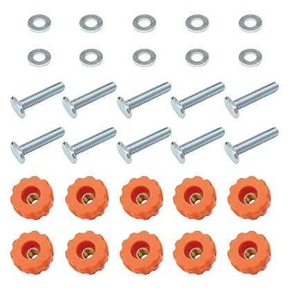 O'SKOOL T-Track Knob Kit with Threaded Through 5/16-18 Knobs, T-Bolts and Washers for Woodworking Jigs and Fixtures – 10 Pack, HW05 - style: 5/16"-18 Knob Kit