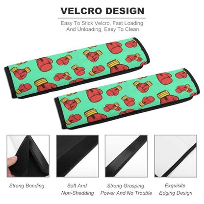 Soft Padded Car Seat Belt Pad for Elderly Support, Stroller Pushchair High Chair, 2 Pack Red Boxing Gloves Shoulder Harness Cover Anti-Slip Pad - color: Pattern 932