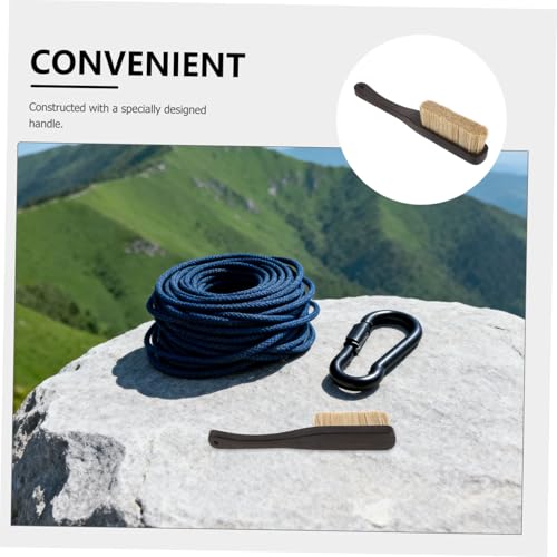 BESPORTBLE Rock Climbing Chalk Brush Dense Boar Bristles Wooden Handle Small Portable Climbing Grip Brush Outdoor Bouldering Wall Cleaning Fitness Enthusiasts