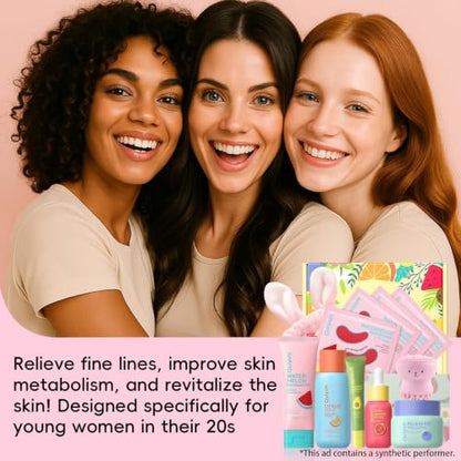 QUIYUM Early Anti-Aging Skincare Set, for Light Mature Skin, 6-Piece | Natural Fruit Kit with Peptide, Vitamin C & Ceramide - Reduces Fine Lines & Dull Skin, Gifts for Young Women - size: 12 Count (Pack of 1)