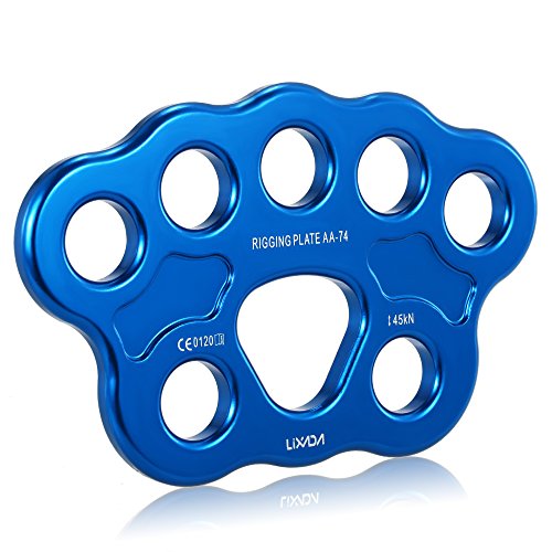 Lixada Paw Rigging Plate 45KN 8/15 Holes Large Anchor Multipliers Connector Gear for Aerial Dance & Rock Climbing