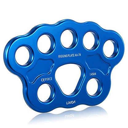 Lixada Paw Rigging Plate 45KN 8/15 Holes Large Anchor Multipliers Connector Gear for Aerial Dance & Rock Climbing