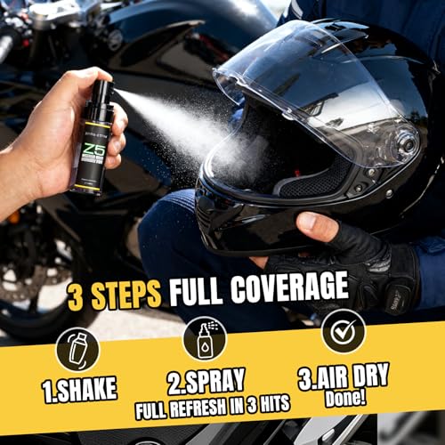 IASUS Z5 Helmet & Gear Deodorizer Spray - Unscented Surface Odor Spray for Motorcycle Helmet, Gloves, Shoes, Boxing, Football, Ski, Hockey & Gym Gear - 2oz Travel Size