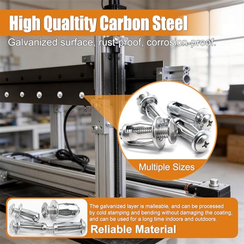 mankk 40PCS Expansion Screw and Petal Nut Kit M4 M5 M6 M8 Jack Car Metal Screw Petal Shape Metal Nut Anchor Screw for Hollow Wall Iron Skin Plasterboard M-175-40PCS