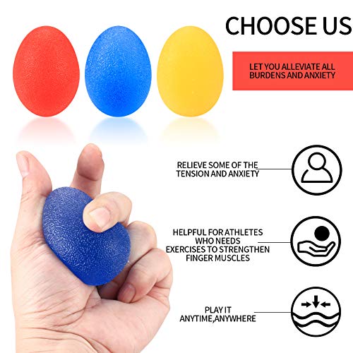 3Pcs Hand Grip Strength Balls with 2Pcs Finger Strengthener,hand ball balls | Wrist Grip Strengthener Trainer, Stress Relief Balls Trainеr Hand Balls, Hand Exerciser Squeezer for Adults Hand Workout