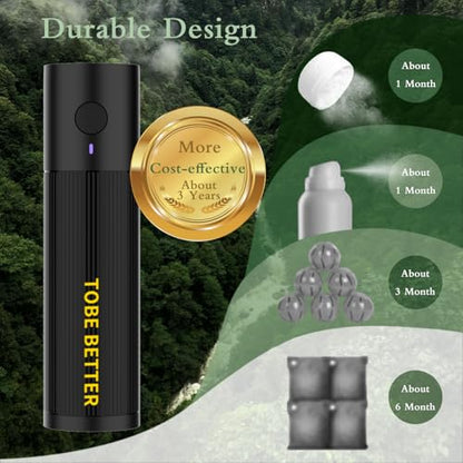 Shoe Deodorizer Rechargeable Ozone Tech Eliminates Odors in All Footwear, Auto Shut-Off Durable Freshener - color: Black