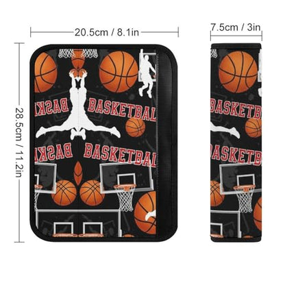 2 Pack Basketball Player Seat Belt Shoulder Pad Universal Soft and Comfortable Shoulder Protector for Kids, Most Cars, Pressure Relief - color: Pattern 23