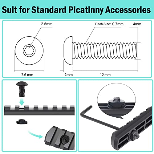 32 Pack M4 T-Nut Metric Camming Screw Replacement Sets Compatible with Standard Rail Systems, with Thread Locking Screws, Allen Wrench and Nuts(32 x Screws, 32 x Nuts and 3 x Wrench) - color: M4 T-Nut Metric Camming Screw