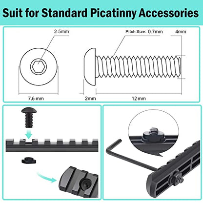 32 Pack M4 T-Nut Metric Camming Screw Replacement Sets Compatible with Standard Rail Systems, with Thread Locking Screws, Allen Wrench and Nuts(32 x Screws, 32 x Nuts and 3 x Wrench) - color: M4 T-Nut Metric Camming Screw