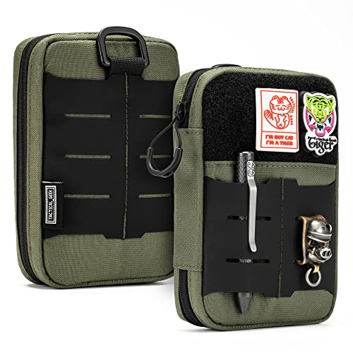 TACTICAL GEEK Block E2.0 EDC Compact Waist Multi-Purpose Molle Pouch Organizer, Green - color: Green