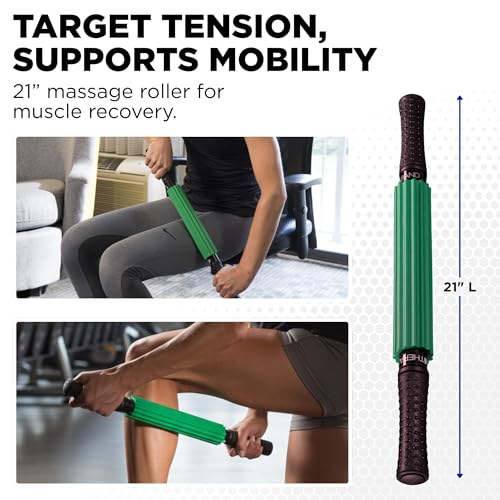 Theraband 13076 Muscle Roller Stick for Self-Myofascial Release, Deep Tissue Massage Rolling Pin, Trigger Point Release and Muscle Soreness, Old Version, One Size - style: Standard
