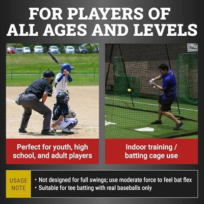 FIELDFORCE Inside-Out Bat Baseball Swing Trainer Baseball Training Aid | Baseball training equipment that improves swing path, hitting mechanics, and bat control with instant feedback