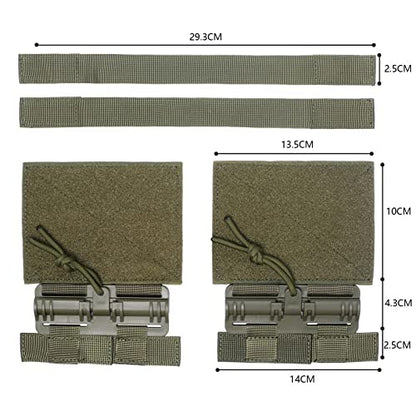 Tactical MOLLE Vest Quick Release Buckle Set Fast Fit Molle Side Belt Cummerbund Straps for JPC CPC NCP XPC 420 Vest - color: Green