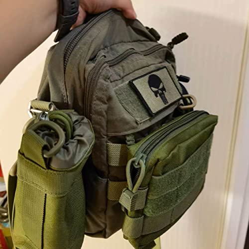 Azarxis Molle Pouches, Tactical Compact EDC Small Utility Pouch Waist Bags Sundries Storage Admin Organize Gear Gadget for Military Backpack - color: #05 Black - 4.53"x6.49"