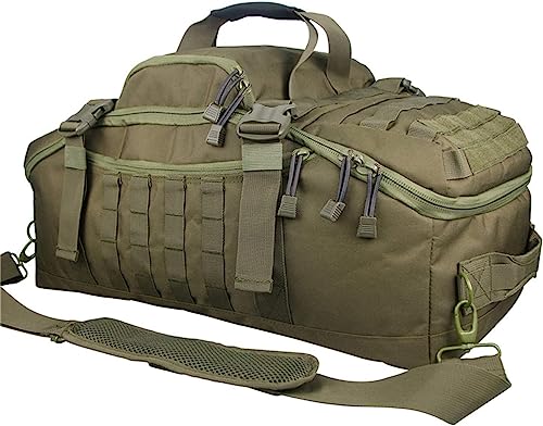 3 In 1 Military Backpack Travel Duffle Bag for Weekender Gym Traveling Workout Deployment - color: Green, size: Large (85L)