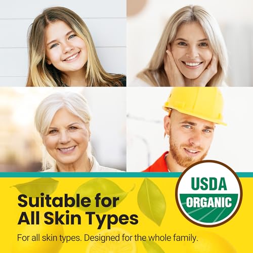 USDA Organic Lemon Jojoba Oil Hand Salve for Rich Conditioning (2 oz) | Over 50% Jojoba Oil with Beeswax & Avocado Oil – Rich Conditioning Balm for Dry Hands, Feet & Cuticles (60 g)
