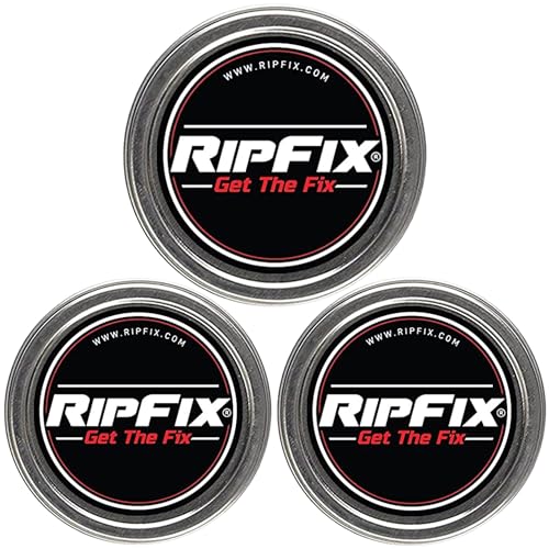 RipFix Hand Salve Hand Repair Balm for Blisters Calluses Rips 1.34oz Tin x3 | Faster Hand Rip Recovery, Soothes Cracks & Tears, Helps Prevent Skin Rips, Built for Active Hands, Deep Skin Moisture - color: Black 1.34oz - 3 Pack