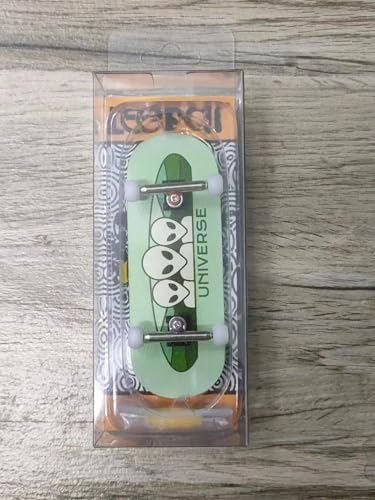 LEEFAI Professinal Fingerboard Complete 34mmx96mm Maple Wood 5 Layers Wood UV Printing Alien Deck-The Beginner Board with Professional Single AxleTrucks and Ball Bearing Wheels