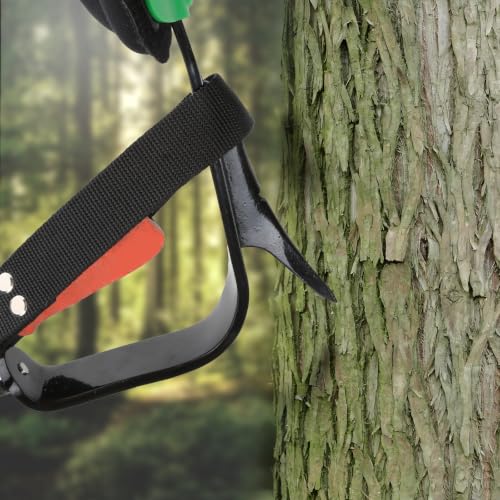Tree Climbing Spikes Set,Tree Climbing Gear, 1 Pair Alloy Steel Climbing Spurs,350lbs Load Capacity, Arborist Equipment for Climbers, Fruit Picking and Lumberjack - color: Green Tree Climbing Spikes Set A
