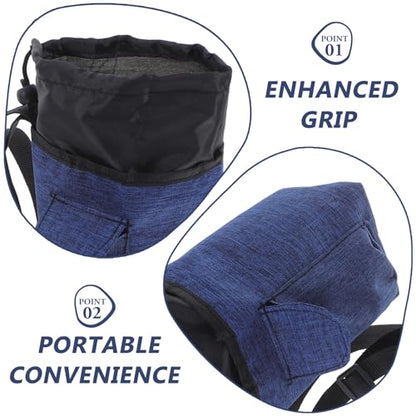 Hemobllo Climbing Chalk Bag with Waist Pack, Anti-Slip Bouldering Chalk Holder, Navy Blue Sturdy Outdoor Rock Climbing Accessory for Indoor and Outdoor Use