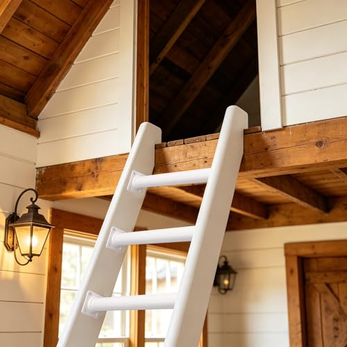 6 Pcs White Outdoor Monkey Bars Ladder Rungs Playground Accessories | Heavy Duty Solid Constructed, Non-Slip Matte Powder Coated Weather Resistant, Hardware Include, Playset Swing Set Jungle Gym - color: White