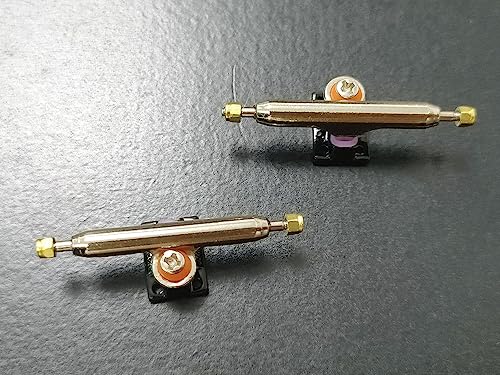 LEEFAI 24 Pcs Gold Fingerboard Self Lock Nuts for Fingerboard Trucks-Upgraded Nylon Insert