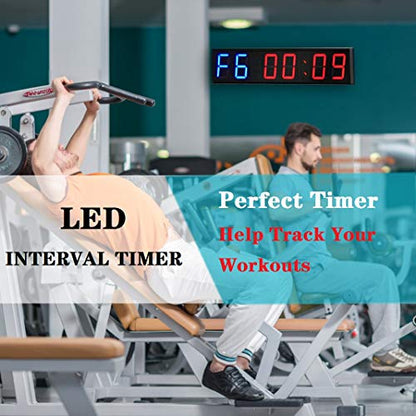 Gym Timer 3 Inch Big Clock Fitness Home Tabata Boxing Count Down and Up with Remote
