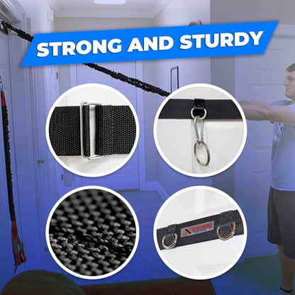 X-Over Home Rehab Gym Bundle Resistance Bands with Clip & Ring Set, Door Anchor Straps & Carry Bag for at-Home Shoulder & Arm Care, Strengthening, Reduce Pain, Injury Prevention, & Recovery - size: Level 2