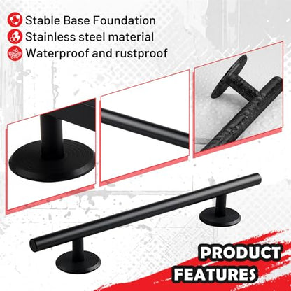 Simhoa Fingerboard Round Rail, 25cm Stainless Steel Skateboard Obstacle with Stable Base for Fingerboard Parks and Trick Practice - color: 25cm Round Black
