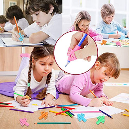 32 Pack Pencil Grips for Kids Handwriting, Pencil Holder Handwriting Grip | Ergonomic Training Pencil Pen Grips, Writing Tool for Toddlers Preschoolers, Children - color: 32pcs