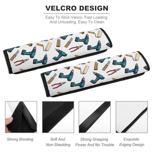 2PCS Occupation Tool Seat Belt Cover Breathable Seat Belt Cushion for Adults and Children, All Vehicles, Comfortable Driving - color: Pattern 351