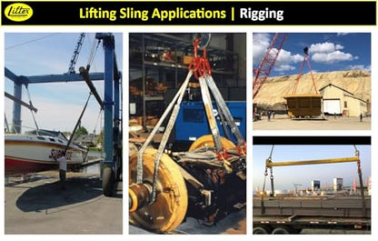 LIFTEX® - Trusted Since 1955 | Polyester Flat Eye Lifting Sling | 1-4" Widths, 3-30' Lengths, 2-Ply | Lifting Rigging Moving Hoisting Straps (1" 2-Ply Flat Eye | 3200 lbs Vertical, 4 FEET) - color: 1" 2-Ply Flat Eye | 3200 lbs Vertical, size: 4 FEET