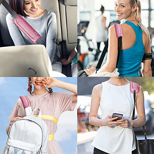 ZINZ Universal Shoulder Pad with Ultra Thick Cushion for Bag Luggage Bag Crossbody, Plus Long & Anti-Slip & Breathable,Pink - color: Pink