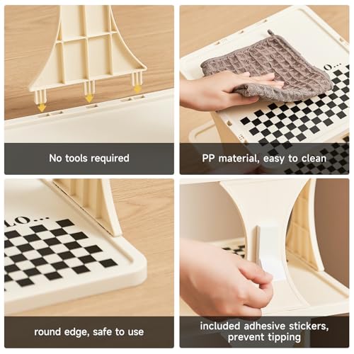 UFORU Vertical Shoe Rack 6 Tier,Narrow Free Standing Shoe Organizer | Shoe Shelf for Dorm,Narrow Shoe Rack for Closet,Entryway,Tall Stackable Plastic Shoe Organizer for Small Spaces,Easy Assembly
