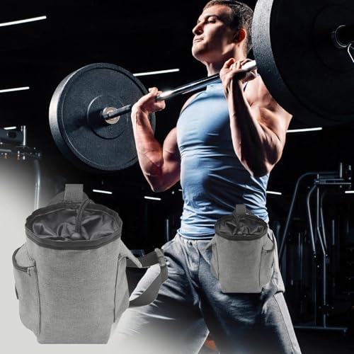 Chalk Bag Bucket Drawstring Closure, Zippered Pockets | Chalk Organizer for Rock Climbing, Bouldering, Weightlifting, Gymnastics, Adults Women Men