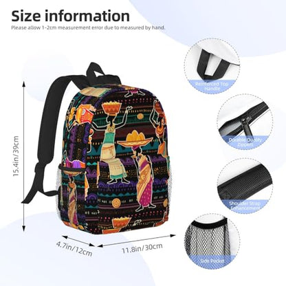 African Tribes Laptop Backpack African Art Backpack Bag With Adjustable Shoulder Straps - color: African Tribe _I1001
