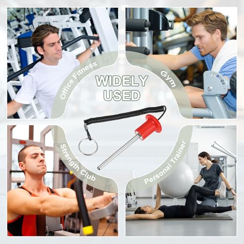 Gym Pin Weight Stack Pin Strength Training Lifting Equipment Replacement with Pull Rope Fitting for Club - color: Green, size: 0.4 x 3.1 Inch