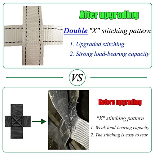 Climbing Cargo Net Heavy Duty,Ninja Net,Rope Ladder for Kids Outdoor Treehouse Backyard Playground Indoor Obstacle Webbing Net for Swing Set Jungle Gym Accessories for Slacklines,White - size: 3x49ft/0.9x14.9m