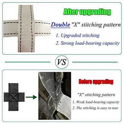 Climbing Cargo Net Heavy Duty,Ninja Net,Rope Ladder for Kids Outdoor Treehouse Backyard Playground Indoor Obstacle Webbing Net for Swing Set Jungle Gym Accessories for Slacklines,White - size: 3x26ft/0.9x7.9m
