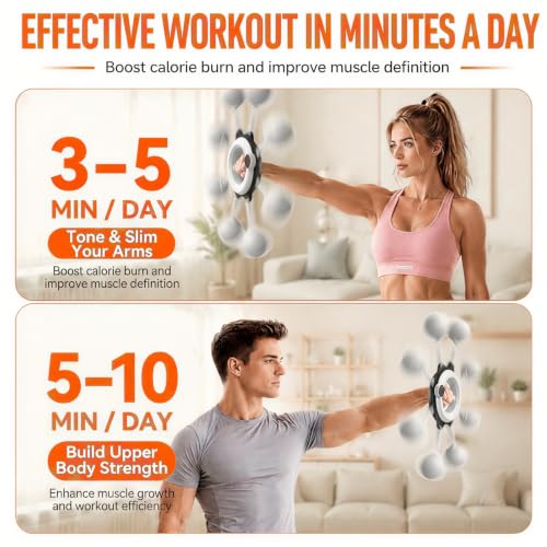 Infinity Hoop for Arms, Home & Gym Upper Body Workout, 360° Rotating Arm Trainer