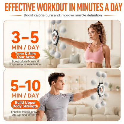 Infinity Hoop for Arms, Home & Gym Upper Body Workout, 360° Rotating Arm Trainer