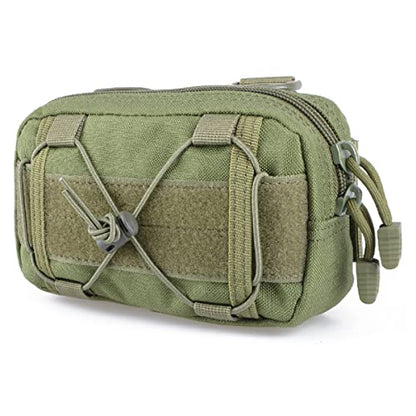 Molle Pouches Tactical Admin EDC Gear Utility Pouch Waist Bags for Small Tool Horizontal Modular Organization - color: 01 Green