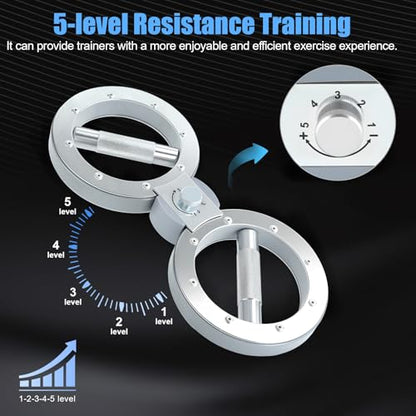 Rotator Burn Machine with 12 LB Resistance - 5 Level Adjustable Forearm Trainer, 360° Spinning Hand Grip Strengthener for Home Gym, Boxing & Rock Climbing A