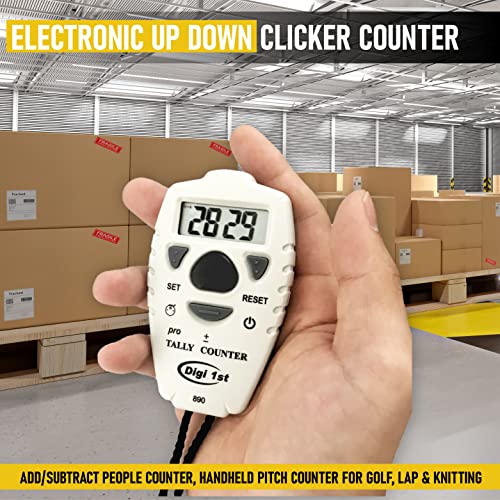 TC-890 Digital Tally Counter, Electronic Up Down Clicker, Add/Subtract People & Pitch Counter for Golf, Lap & Knitting (1-Pack) - size: 1-Pack