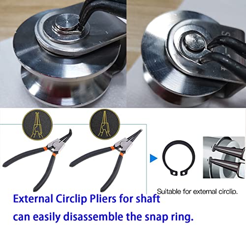 Pulley Wheel with 2 Bearing, Cable Pully Shoulder Pulley Block Heavy Duty for Washing Line/Rope Loading 880lb/400Kg - size: 107mm Snap