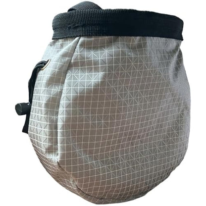 Climbing Chalk Bag with Zipper Pocket Climbing Chalk Bag Pouch with Waist Belt for Bouldering Weightlifting Powerlifting Gym Workout - color: Gray