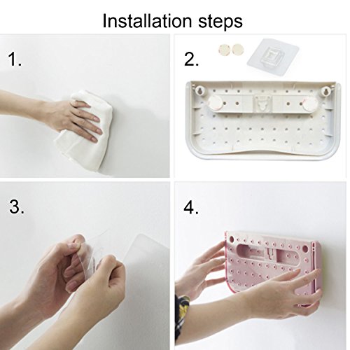 4 Pack Hanging Plastic Shoe Rack Wall Mount Creative Folding Organizer Camper Shoes Storage Shelf Adhesive Shoe Holder For Door