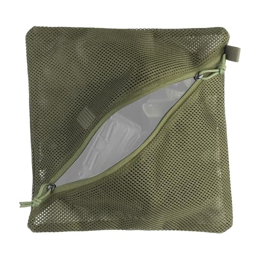 Tactical Mesh Pouch Insert, Modular Utility Admin Pockets Travel Organizer EDC Zipper Pouch 6X12,12X12 - color: RG, size: 12"x12"