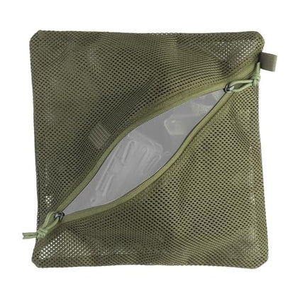 Tactical Mesh Pouch Insert, Modular Utility Admin Pockets Travel Organizer EDC Zipper Pouch 6X12,12X12 - color: RG, size: 12"x12"