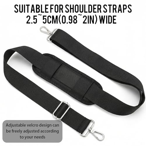 Nogeqi Shoulder Pad for Bag Strap Universal Soft Shoulder Strap Pad for Backpack Bag, Breathable & Removable, Black